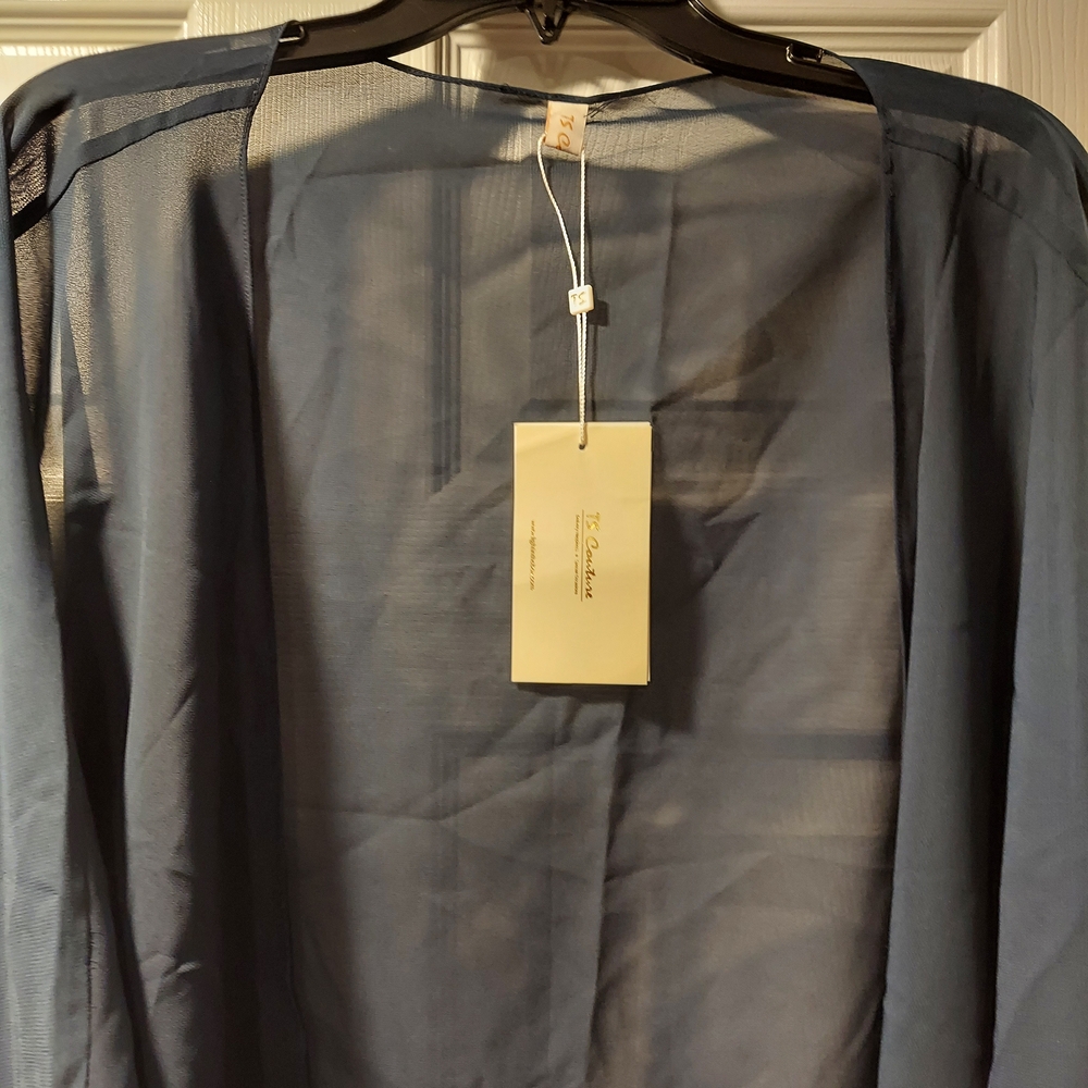 Sheer Blue Bolero Shrug